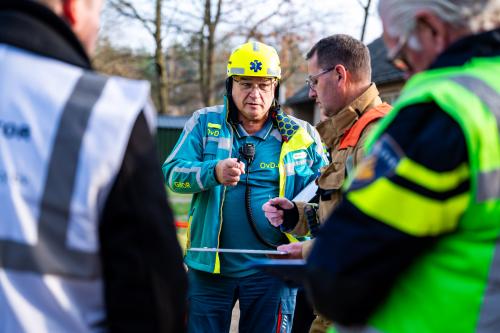 multidisciplinair overleg tussen GHOR, politie, brandweer